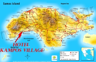 Plan der Insel Samos